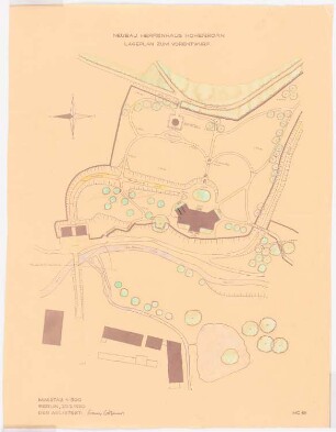 Herrenhaus Hohenborn bei Kassel Umbau: lageplan 1:500