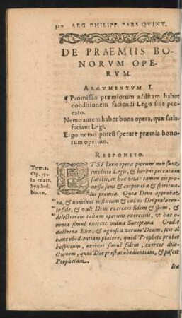 De Praemiis Bonorum Operum.