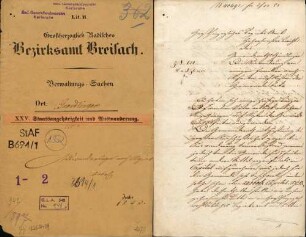 Auswanderung mehrerer Familien aus Gündlingen nach Algier/Algerien