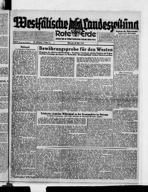 Westfälische Landeszeitung : Rote Erde : amtliches Blatt der National-Sozialistischen Arbeiter-Partei