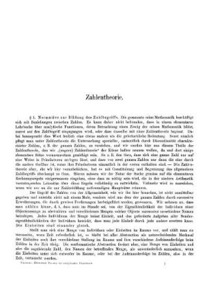 Zahlentheorie