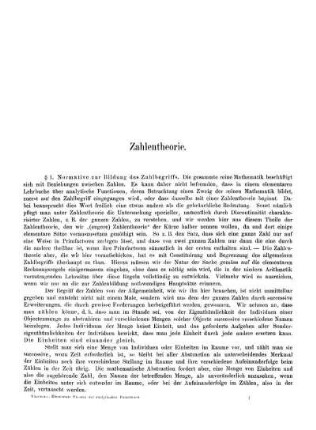 Zahlentheorie