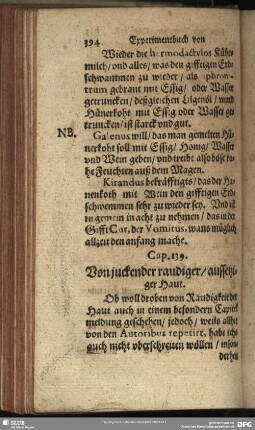 Cap. 139. Von juckender raudiger, aussetziger Haut