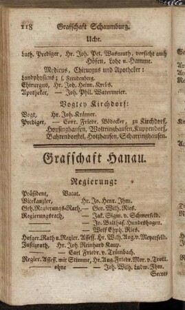 Grafschaft Hanau.