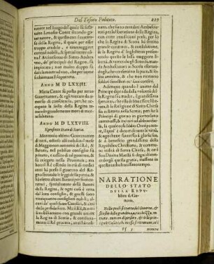 Narratione Dello Stato Della Republica di Genoua, [...]