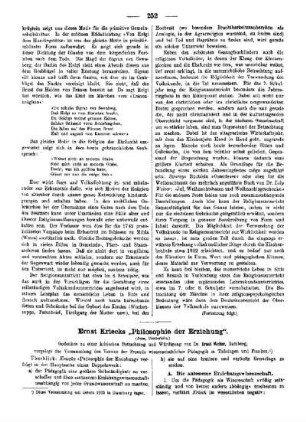 Ernst Kriecks "Philosophie der Erziehung"