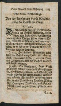 Die dritte Abtheilung. Von der Aneignung durch Veränderung der Gestalt der Dinge