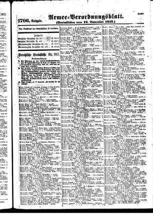 1706. Ausgabe. Montag, 12. November 1917