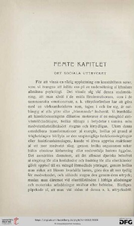 Femte Kapitlet: Det sociala Uttrycket