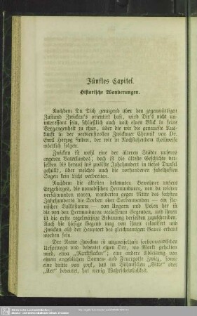 Fünftes Kapitel. Historische Wanderungen