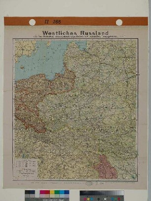 Westliches Russland mit den deutschen, österreichisch-ungarischen und russischen Grenzgebieten.