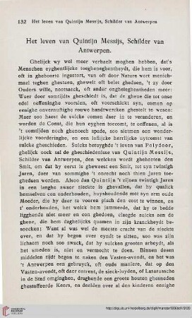 Het leven van Quintijn Messijs, Schilder van Antwerpen