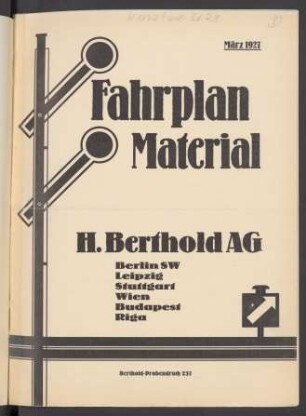 Fahrplan Material
