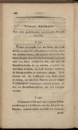 Vierter Abschnitt. Mit der Luftseuche verwandte Krankheiten.