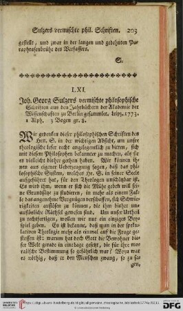 [Recensionen LXI-LXXVI]