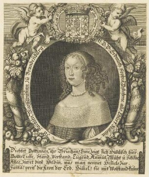 Bildnis der Erdmuth Sophia, gebohrne aus Churf. Stamm zu Sachsen, Marggräfin zu Brandenburg
