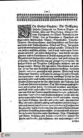 Edictum, daß bey der hoff-Cantzley ausser etlichen exprimirten Fällen keine Sachen angenohmen/...1649. 4. Augusti.