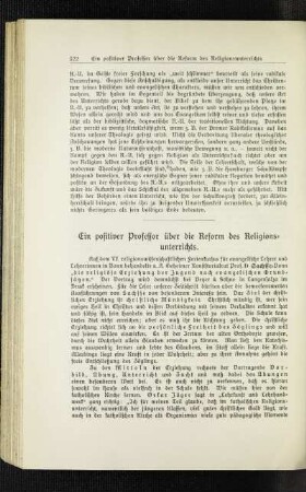 ¬Ein¬ positiver Professor über die Reform des Religionsunterrichts