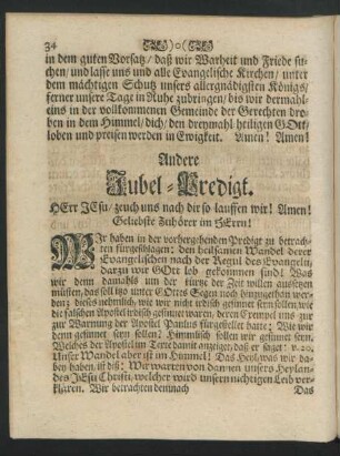 Andere Jubel-Predigt.