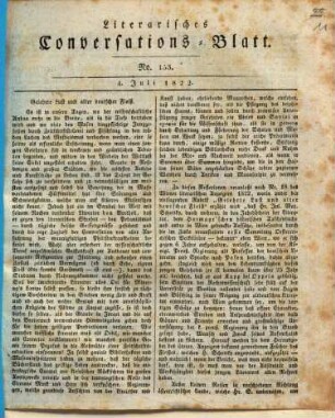 Literarisches Conversationsblatt. 1822, Nr. 153