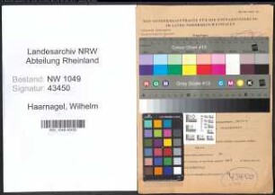 Entnazifizierung Wilhelm Haarnagel , geb. 23.06.1894 (Arbeiter)