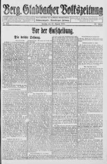 Bergisch Gladbacher Volkszeitung. 1906-1929