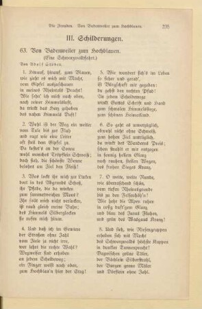 III. Schilderungen
