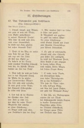 III. Schilderungen