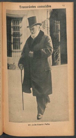 Transeúntes conocidos - Dr. Luis Sáenz Peña - [Fotografía]