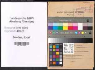 Entnazifizierung Josef Nolden , geb. 16.06.1905 (Friseur)