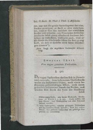 Zweyter Theil. Von vagen gemeinen Verbrechen