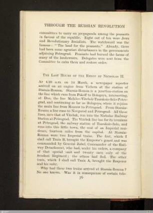 The last hours of the reign of Nicholas II.