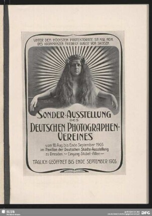 Werbung: Sonderausstellung des Deutschen Photographen-Vereins