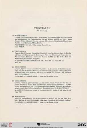 J. Textilien (Nr.464-499)