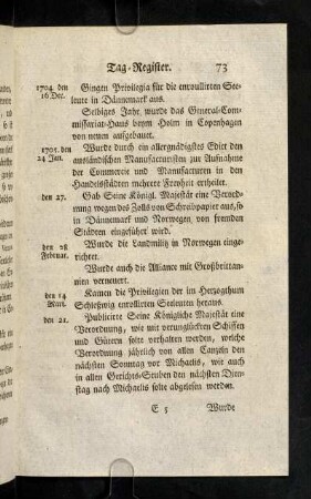 73-98, Jahr 1705, 1706, 1707, 1708, 1709.