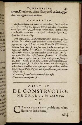 Caput IX. De Constructione Graduum Comparationis.