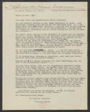 Brief an Edward Steuermann : 12.09.1922
