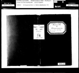 Friedensstammrolle des Garnisonslazaretts Stuttgart
