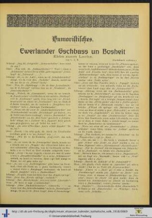Ewerlander Gschbass un Bosheit.
