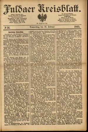 Ausgabe vom Donnerstag, den 28. Februar 1895.