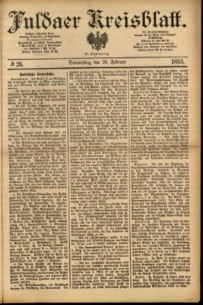Ausgabe vom Donnerstag, den 28. Februar 1895.