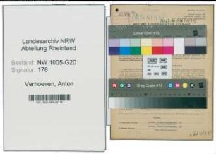 Entnazifizierung Anton Verhoeven , geb. 10.06.1905 (Schreiner)