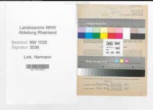Entnazifizierung Hermann Link , geb. 31.08.1896 (Angestellter)