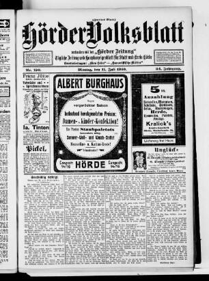 Hörder Volksblatt. 1884-1934
