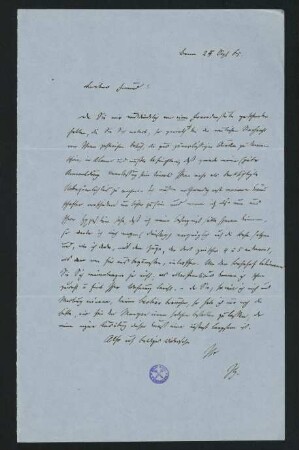 Brief vom 25. September 1865