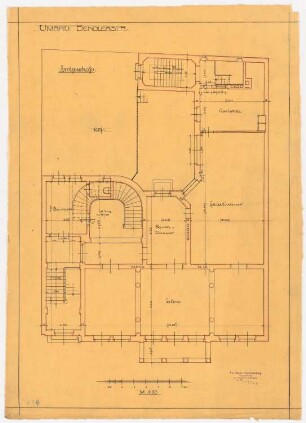 Umbau eines Hauses in der Bendlerstraße, Berlin: Grundriss Erdgeschoss 1:50