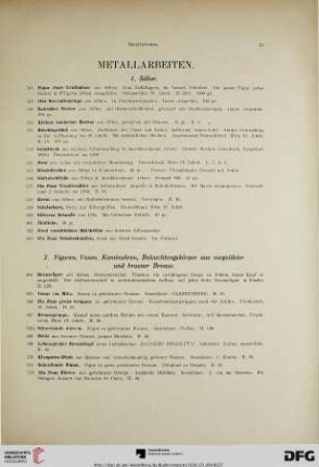 Metallarbeiten (Nr. 548-676)