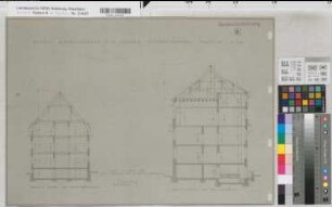 Rüthen (Rüthen) Staatliche Aufbauschule für Jungen Schnitte 1955 1 : 100 41 x 60 Pause Staatshochbauamt Soest