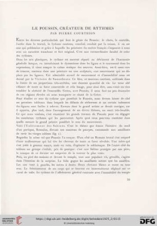 Le Poussin, createur de Rythmes