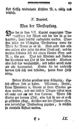 X. Kapitel. Von der Verstopfung.